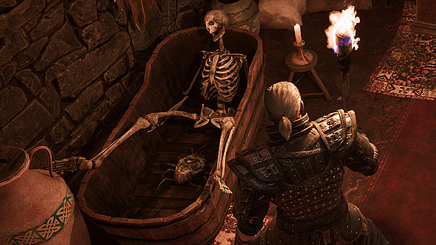 Zaklínač ve vaně i Perníkový táta. V remaku Gothicu je spousta vtípků