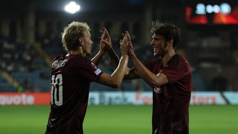 Sparta vstoupila do Evropské ligy vítězně. V Arménii vyhrála s vysokým náskokem